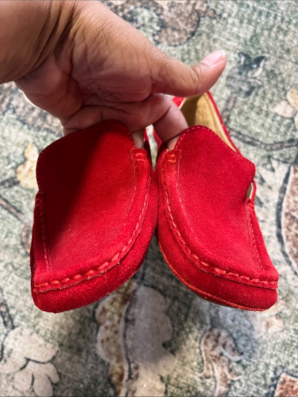 Michael Kors Red Suede Slip-On Loafers Size 8.5 - Picture 4 of 5